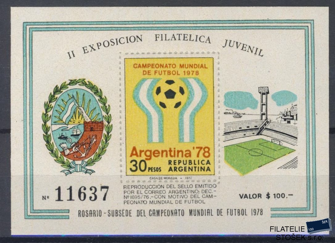 Argentina známky Mi ZVL - Fotbal 1978