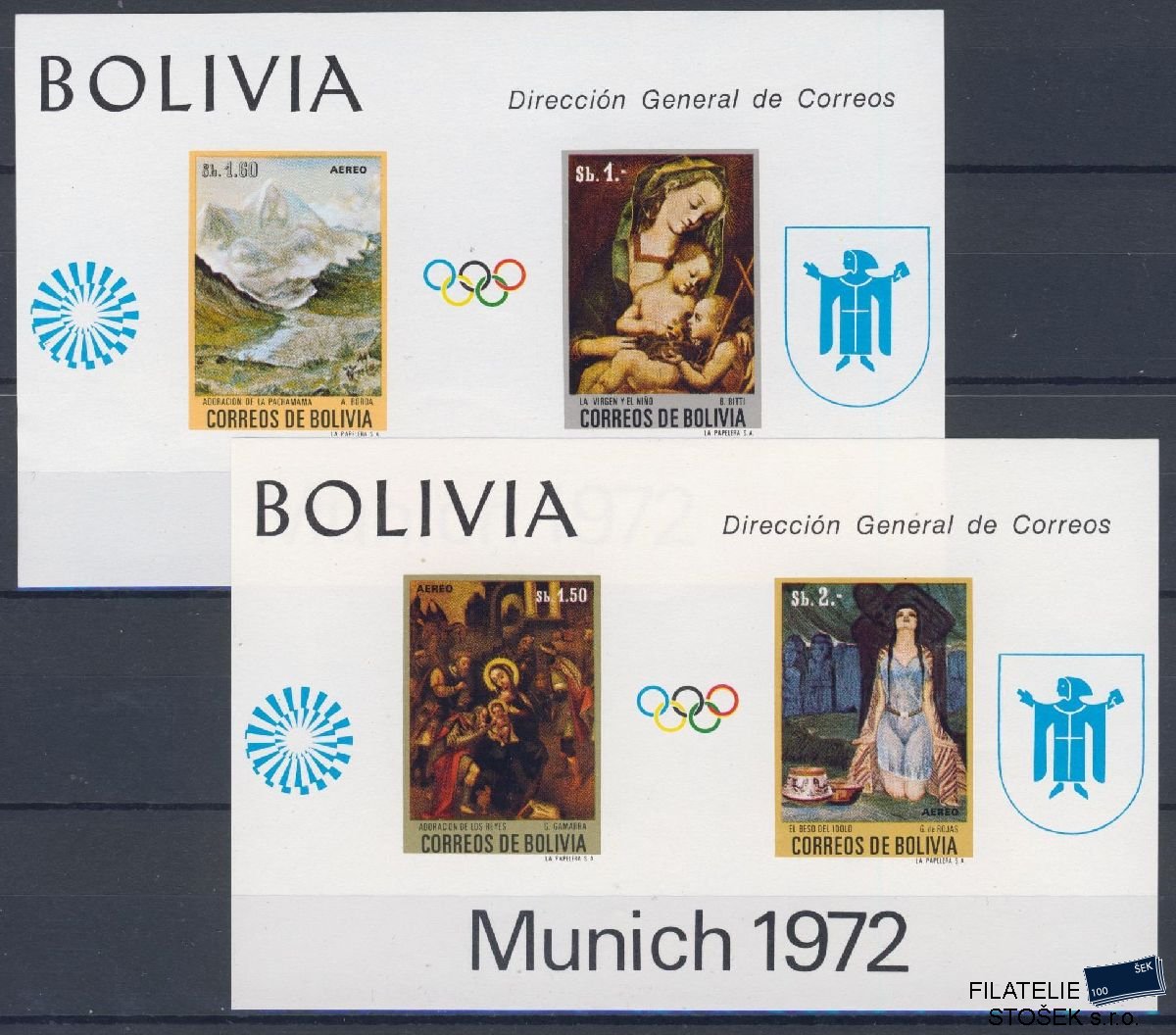 Bolivie známky Mi Blok 34-35 - OH 1972