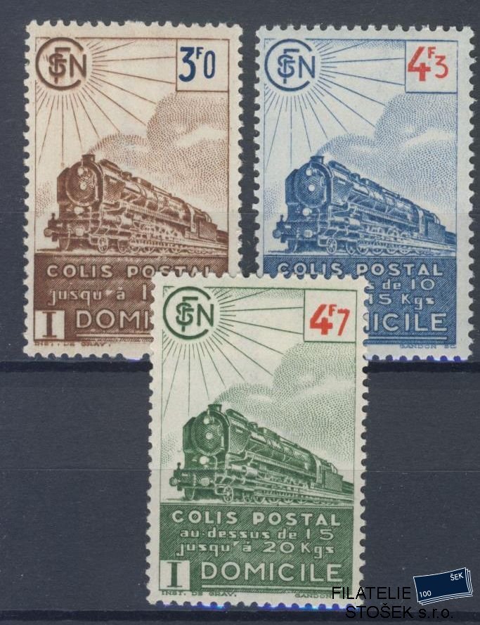 Francie známky Mi Pk 174,76,77 - Yv 212-14