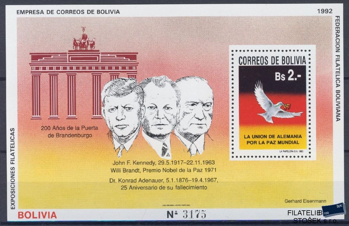 Bolivie známky Mi Blok 196