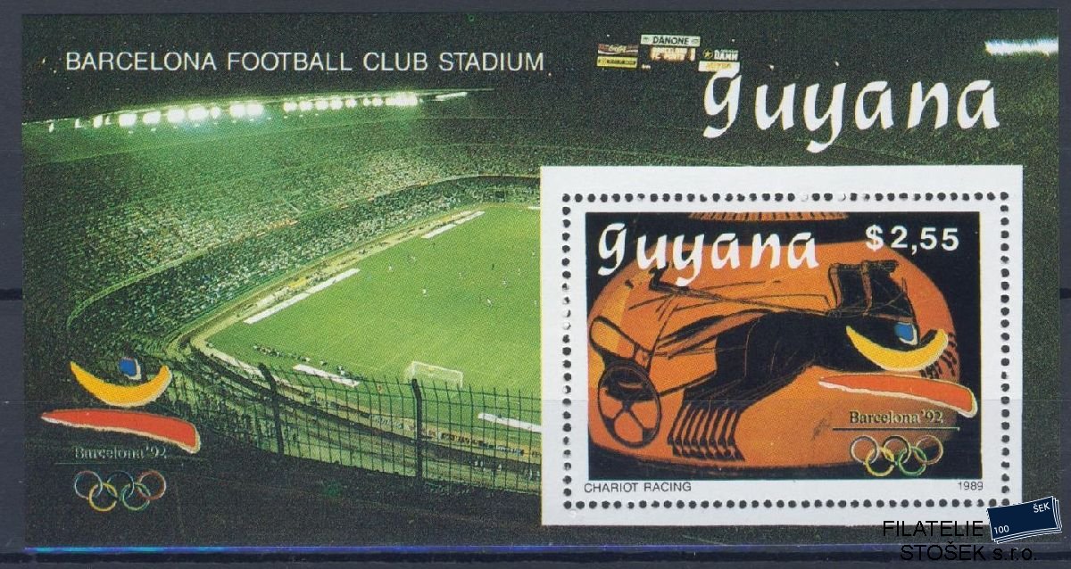 Guyana známky Mi Bl 66 - OH 1992