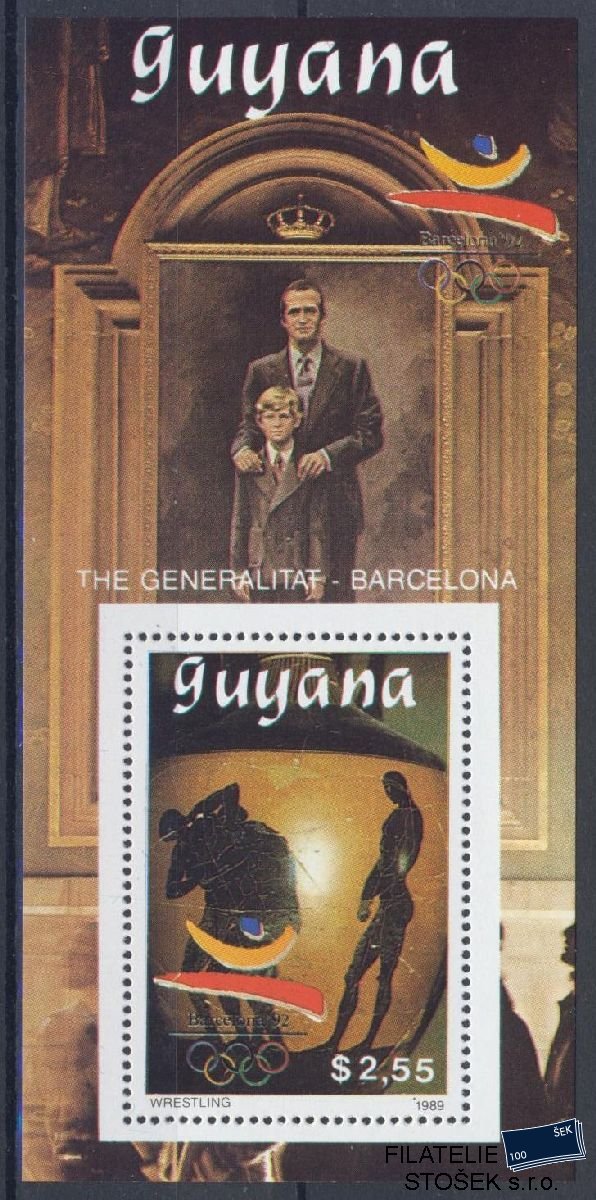Guyana známky Mi Bl 70 - OH 1992