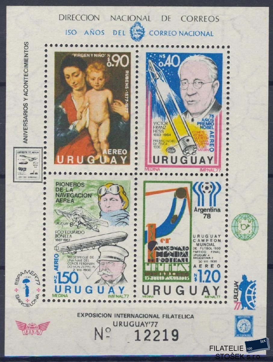 Uruguay známky Mi Blok 34