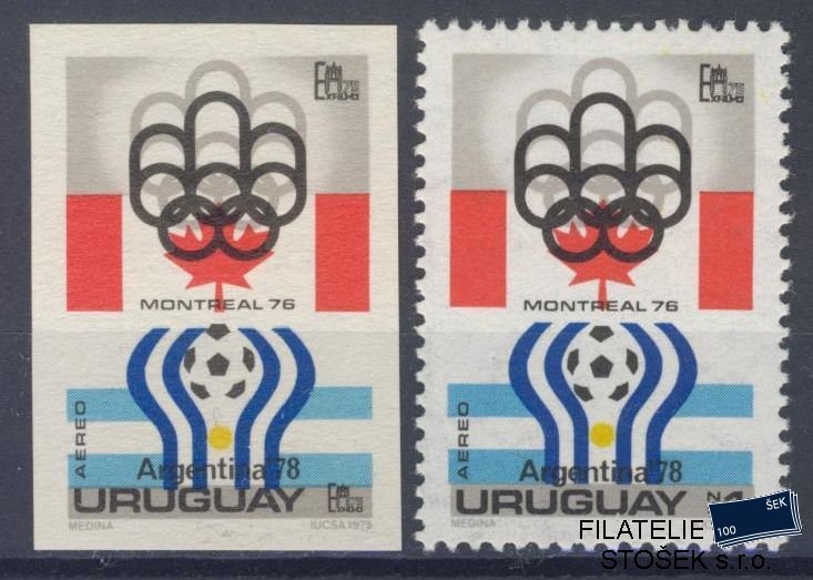 Uruguay známky Mi 1369 A+B - Fotbal