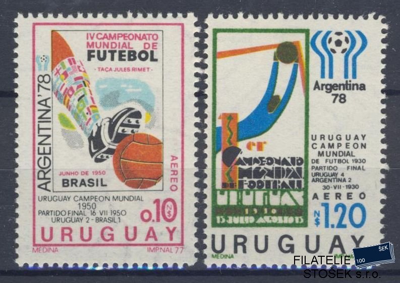 Uruguay známky Mi 1457+61 NK - Fotbal
