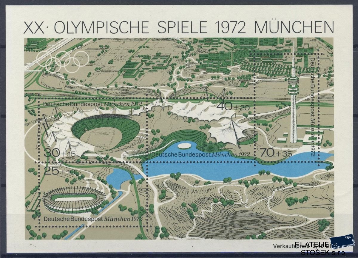 Německo známky Mi Blok 7 - OH 1972