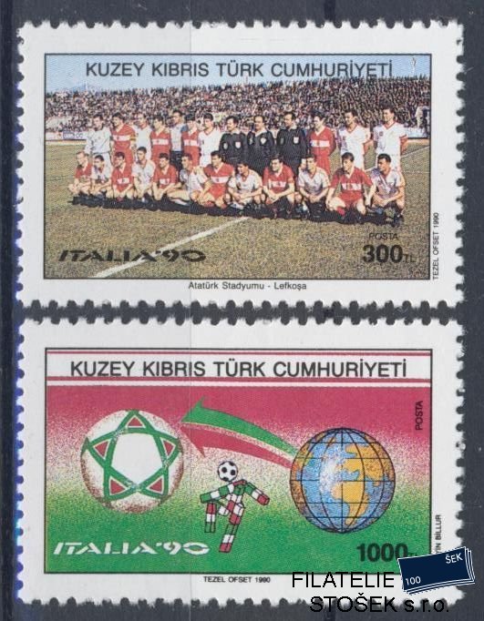 Turecký Kypr známky Mi 279-80 - Fotbal