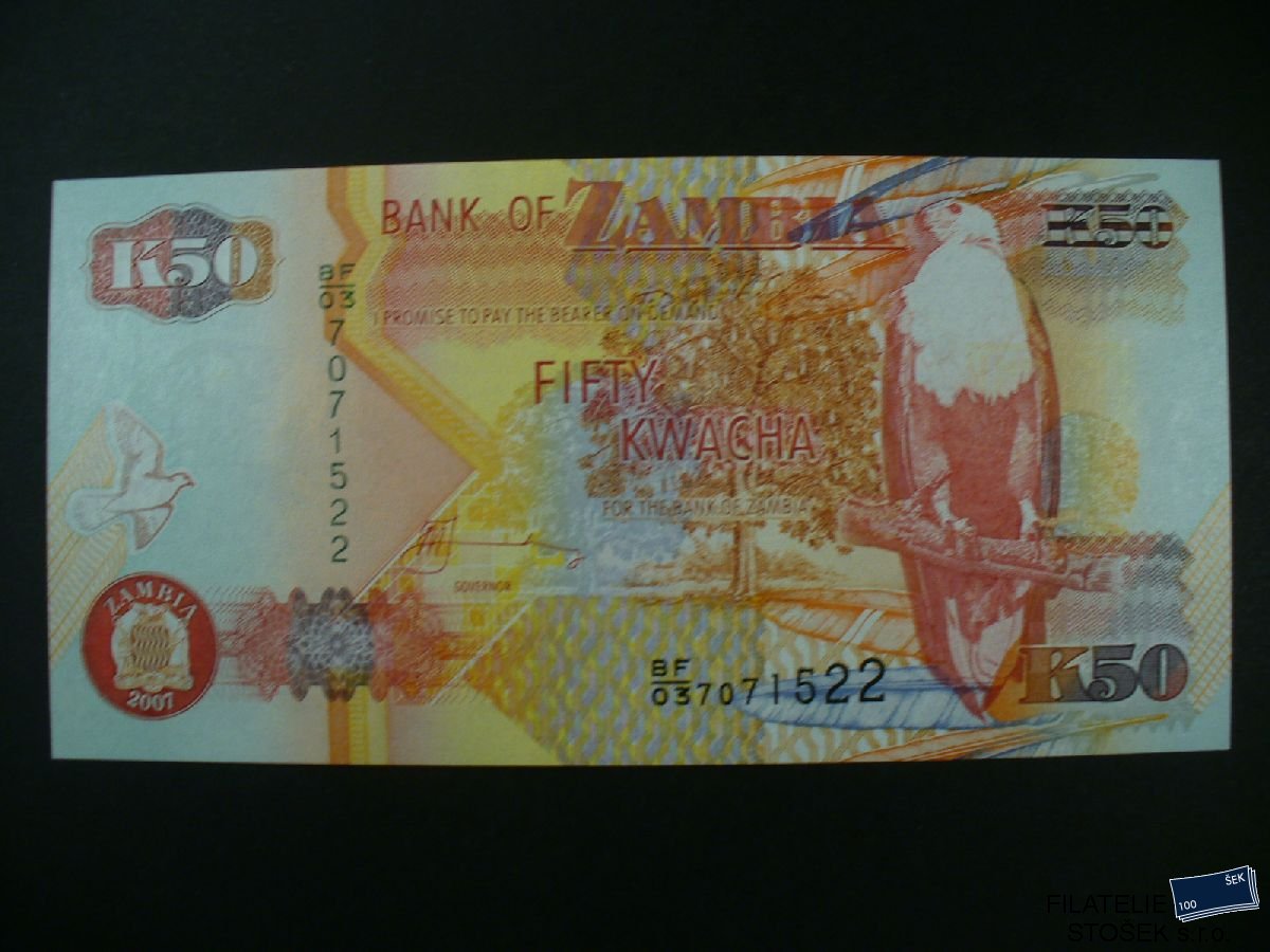 Bankovky - Zambia - 50 Kwacha