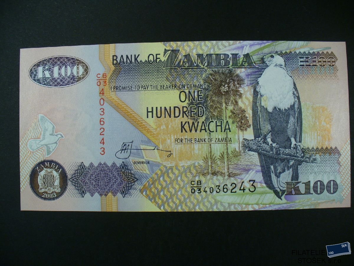 Bankovky - Zambia - 100 Kwacha