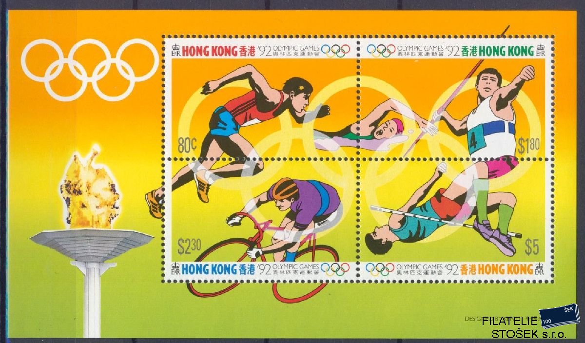 Hong Kong známky Mi Blok 21 - OH 1992