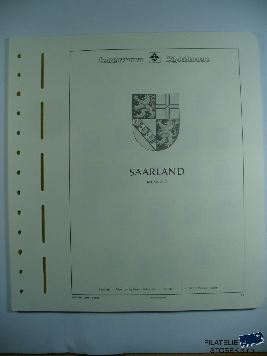 Lechtturm  - Zasklené albové listy Saarland 1947-59