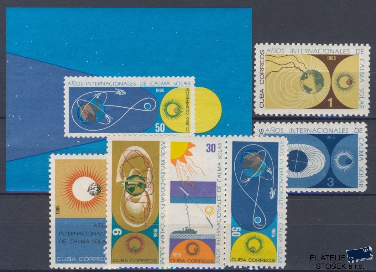 Kuba známky Mi 1020-5+Bl.26
