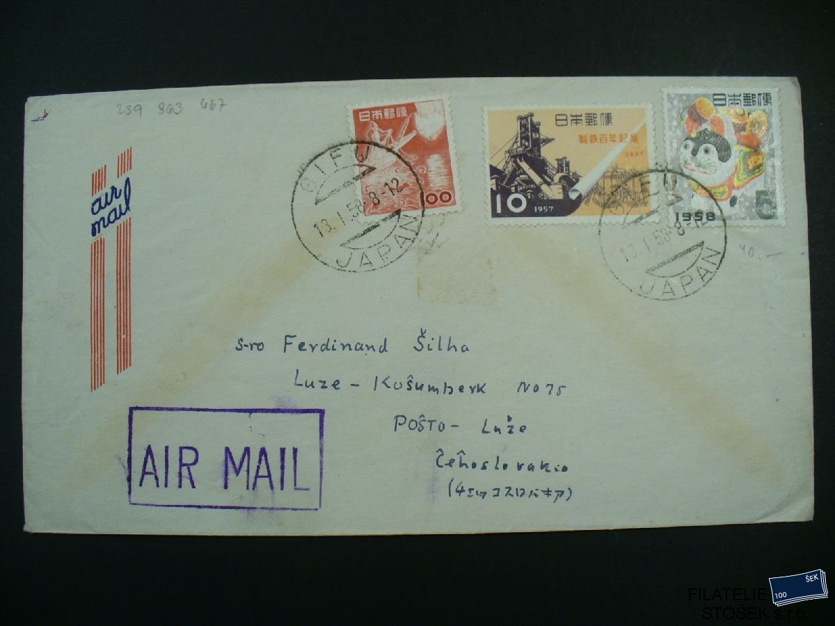 Japonsko známky Mi 676 dopis