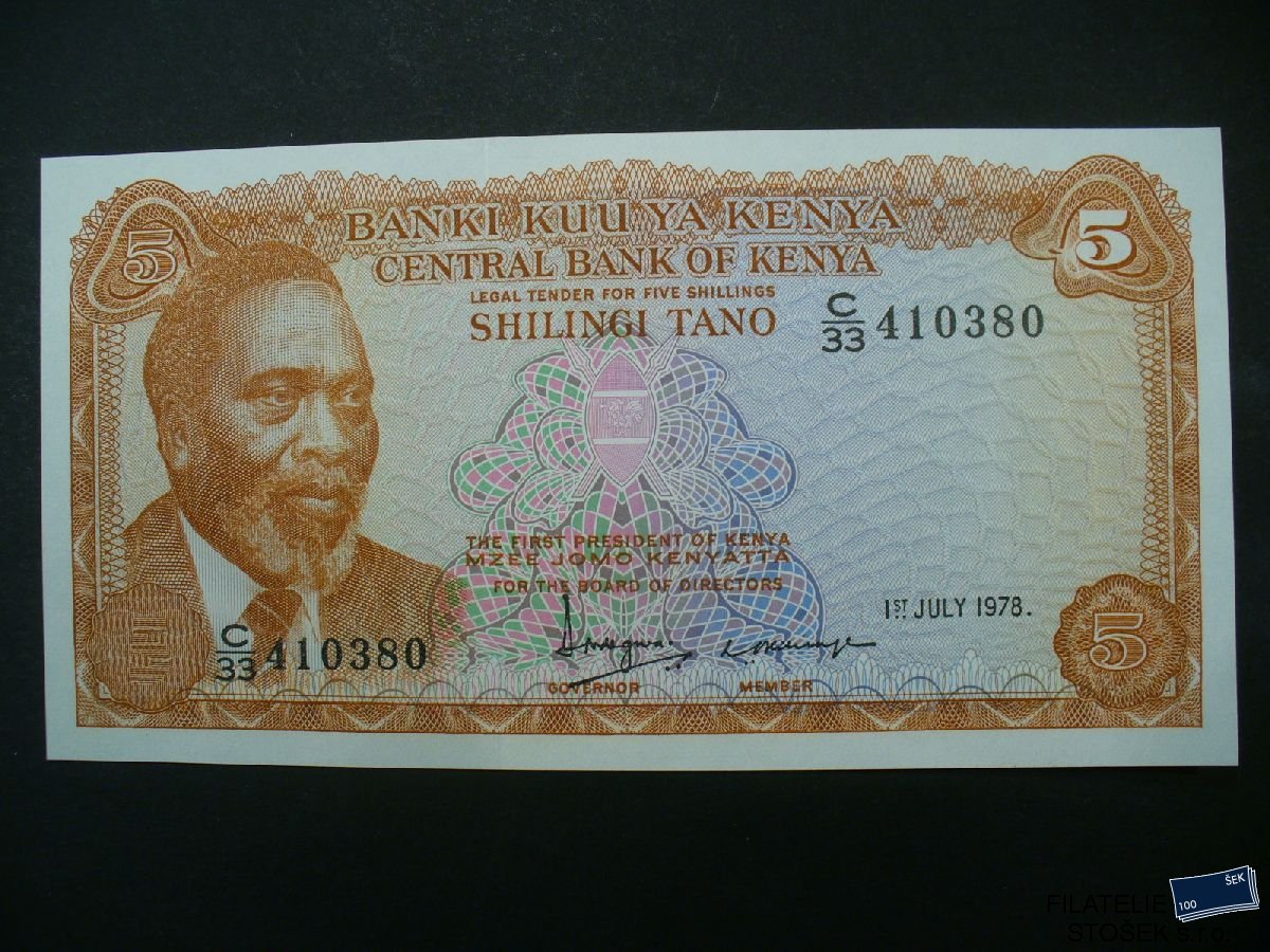 Bankovky - Kenya - 5 Shilingi