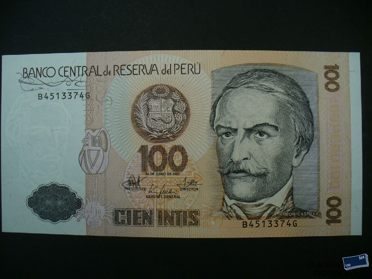 Bankovky - Peru - 100 Intiz