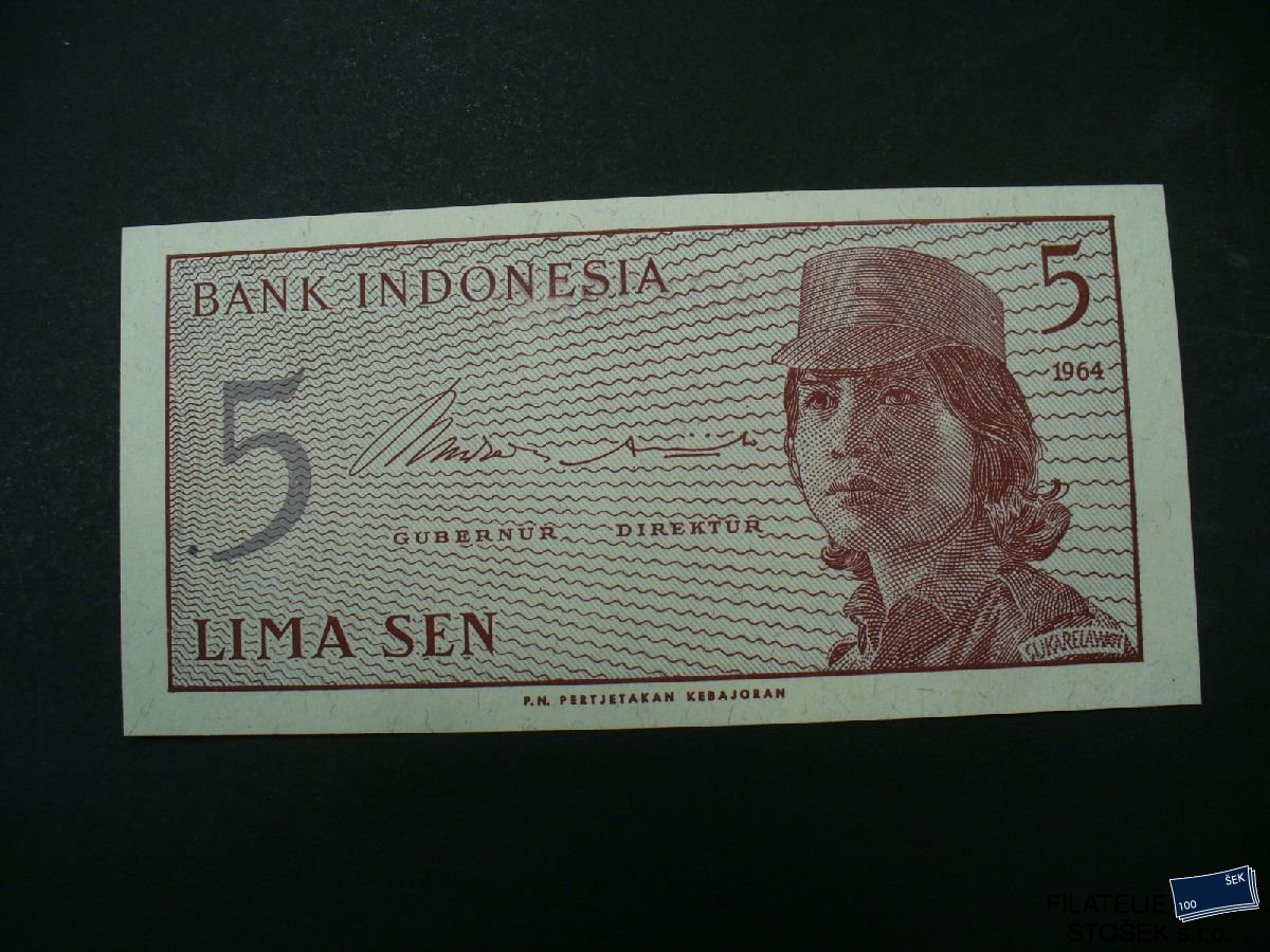Bankovky - Indonesie - 5 Sen