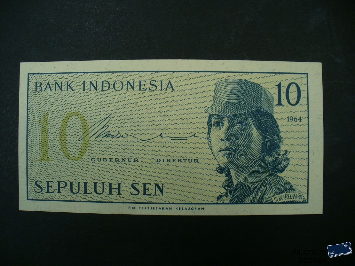 Bankovky - Indonesie - 10 Sen