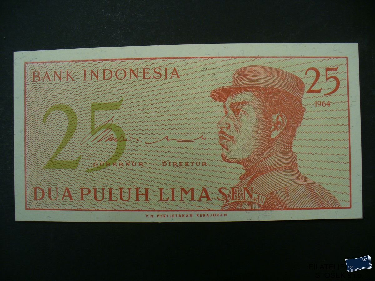 Bankovky - Indonesie - 25 Sen