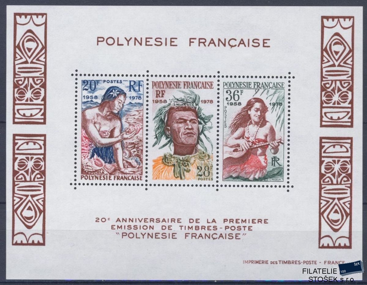 Polynésie známky Mi 0265-7 (Bl.4)