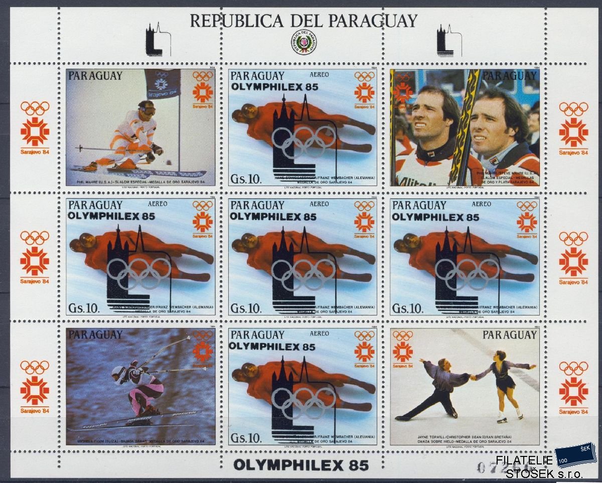 Paraguay známky Mi 3858 KL - OH 1984