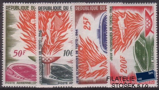 Congo fr. známky Mi 0052-5+Bl.1