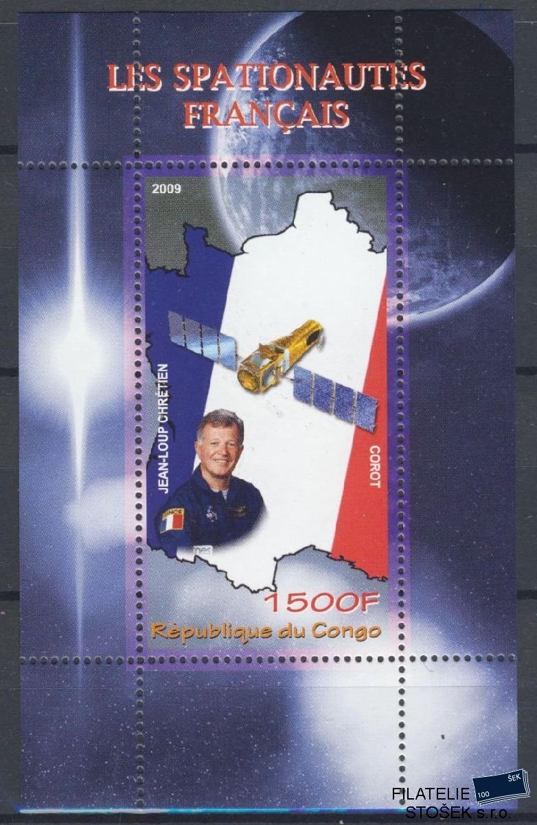 Kongo známky Mi Blok - Kosmos