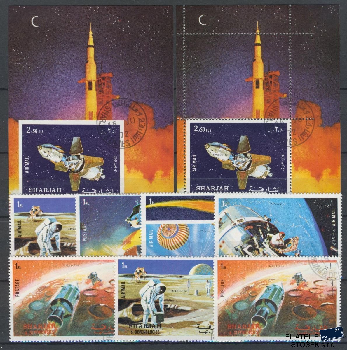 Sharjah - sestava známek  - Kosmos