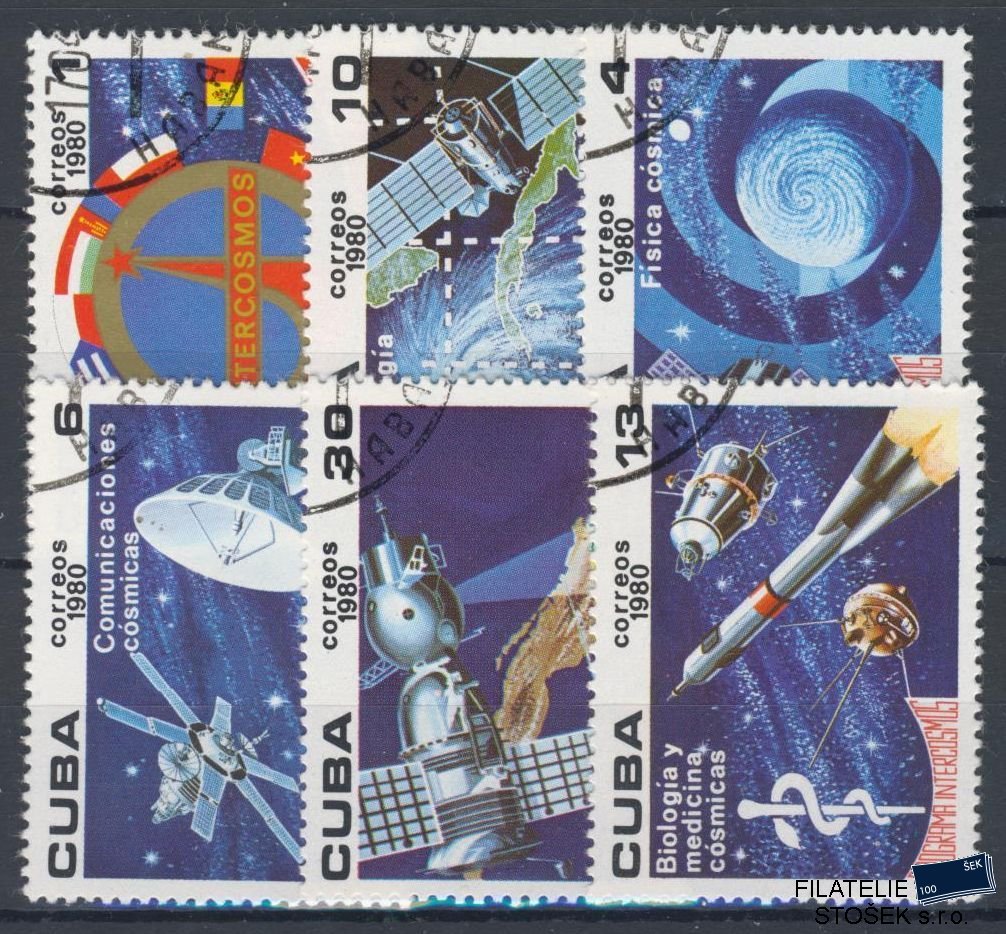 Kuba - sestava známek  - Kosmos