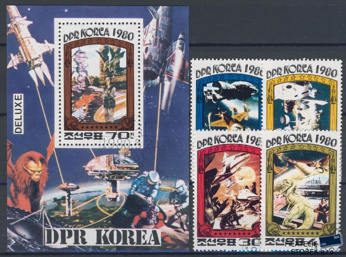 Korea - sestava známek  - Kosmos