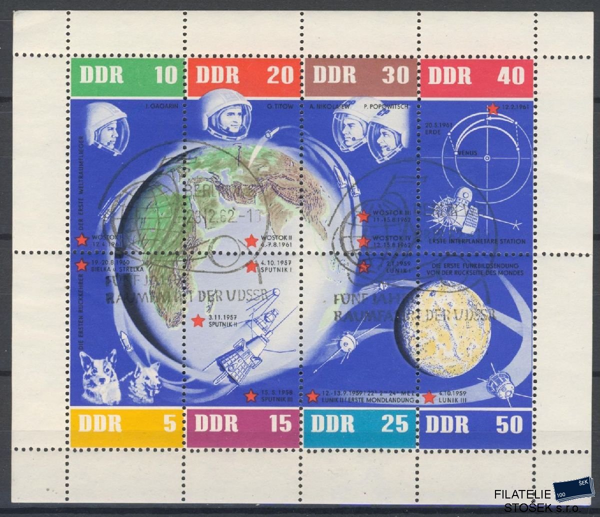 NDR - sestava známek  - Kosmos
